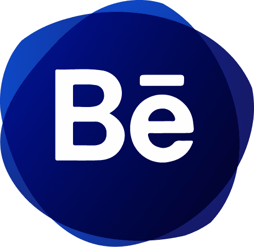 Blue Abstract Behance Logo Icon PNG