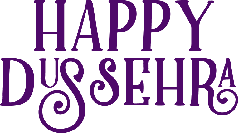 Happy Dussehra Typography PNG