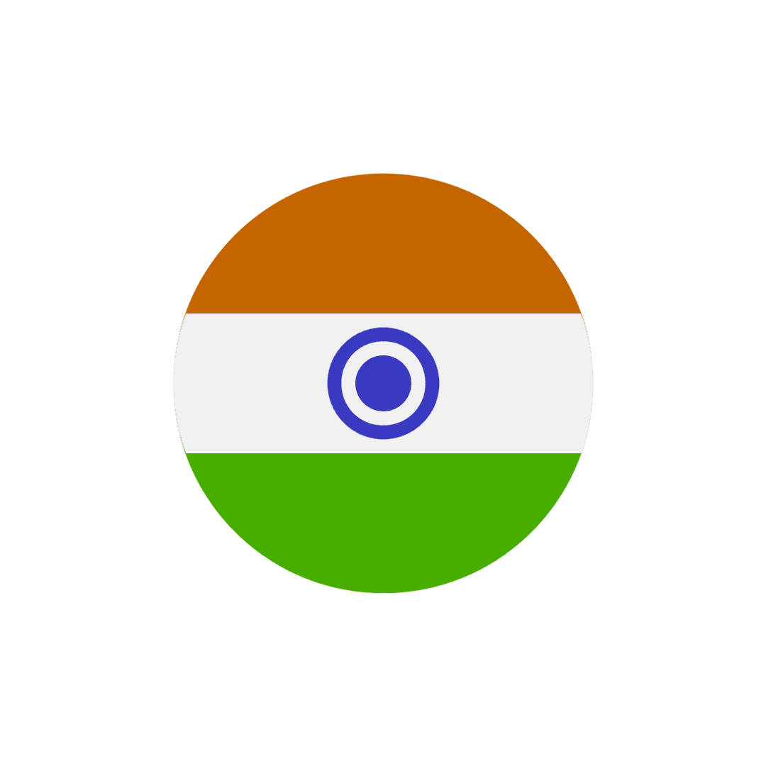 Circular Indian National Flag Icon