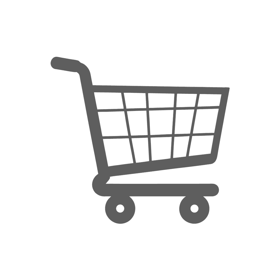 Classic Grey Wireframe Shopping Cart