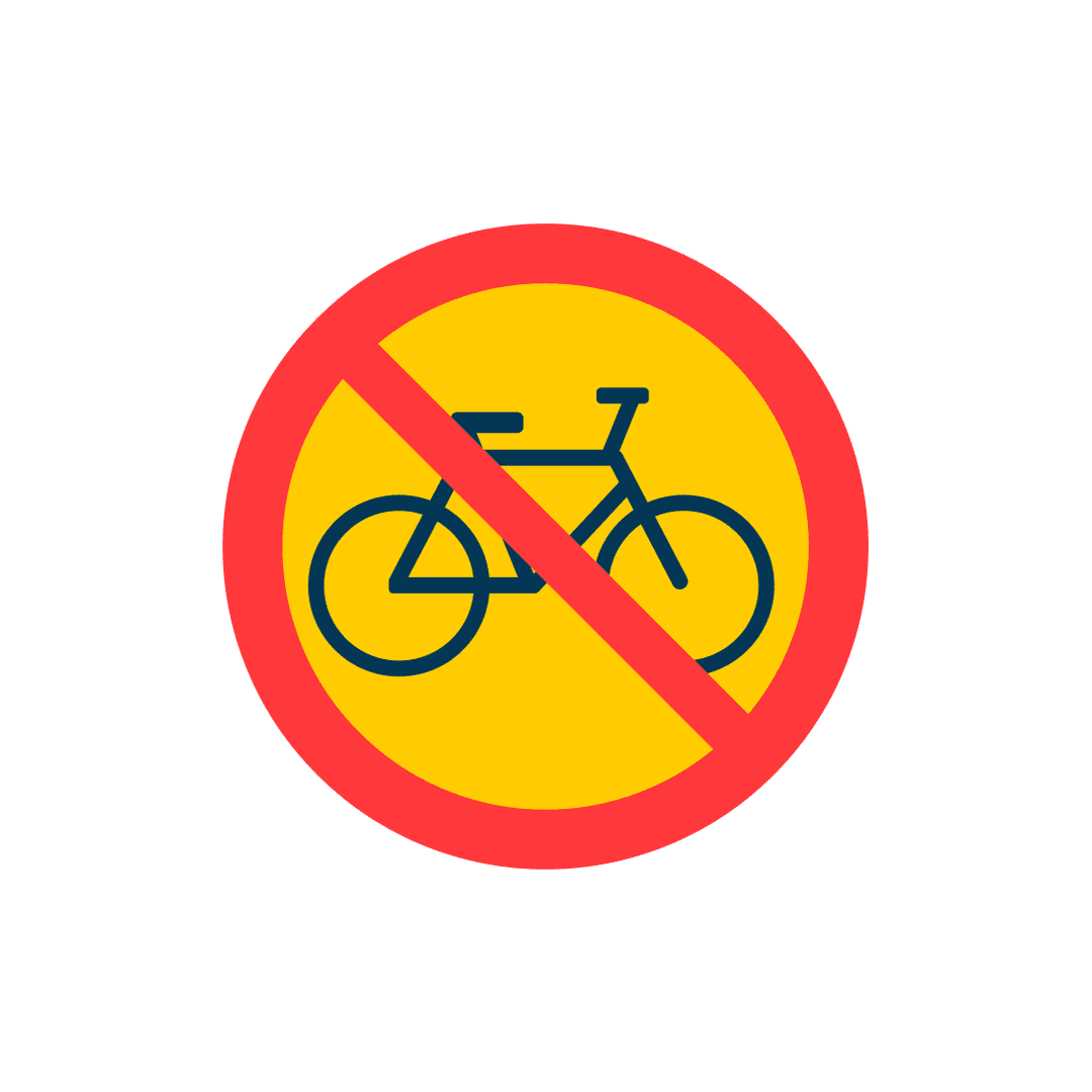 No Bicycles Allowed Sign PNG