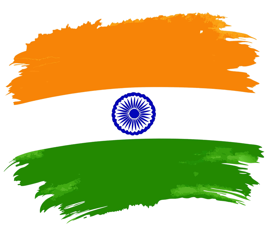 Artistic Horizontal Watercolor Brushstroke Indian Flag