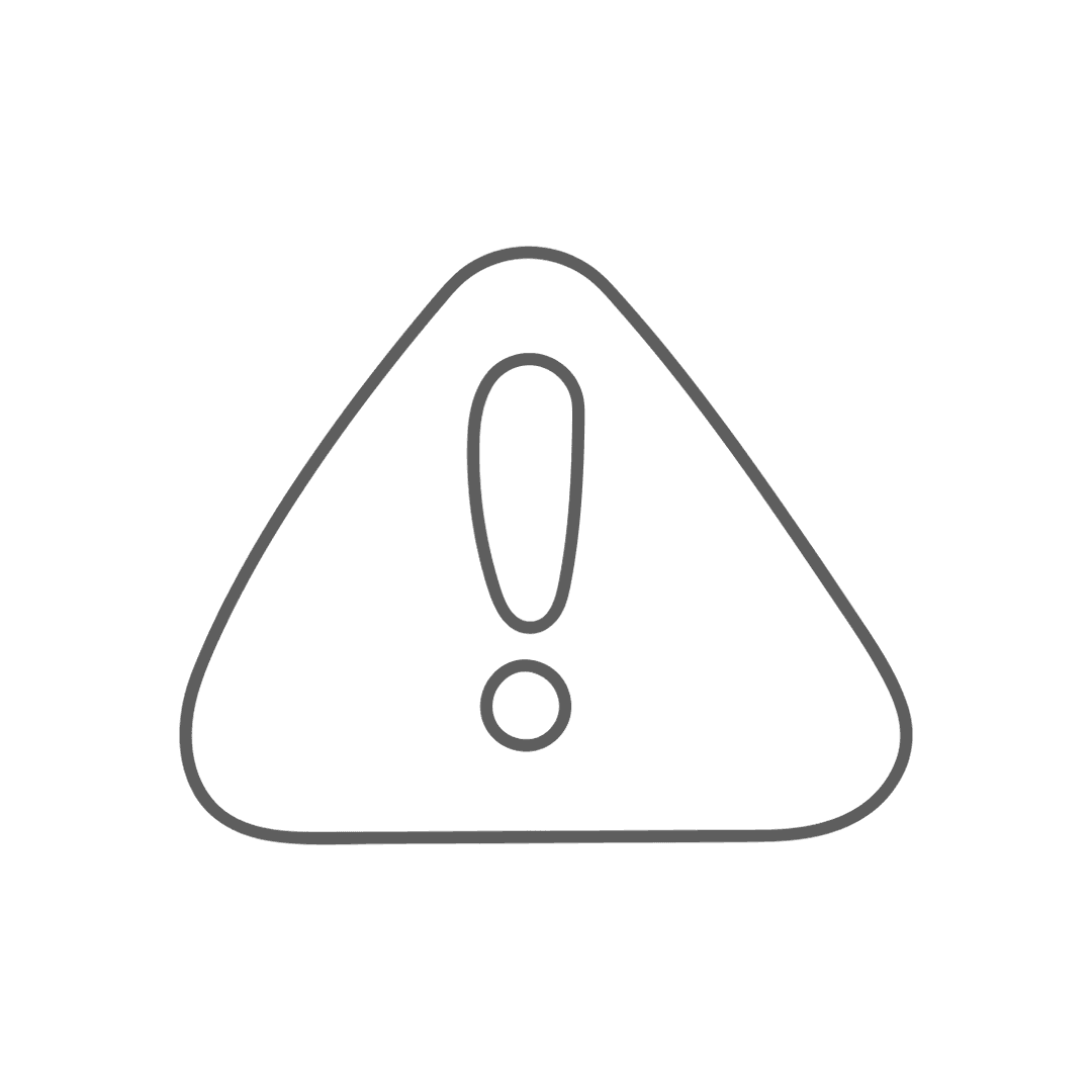 Minimalist Outline Caution Icon
