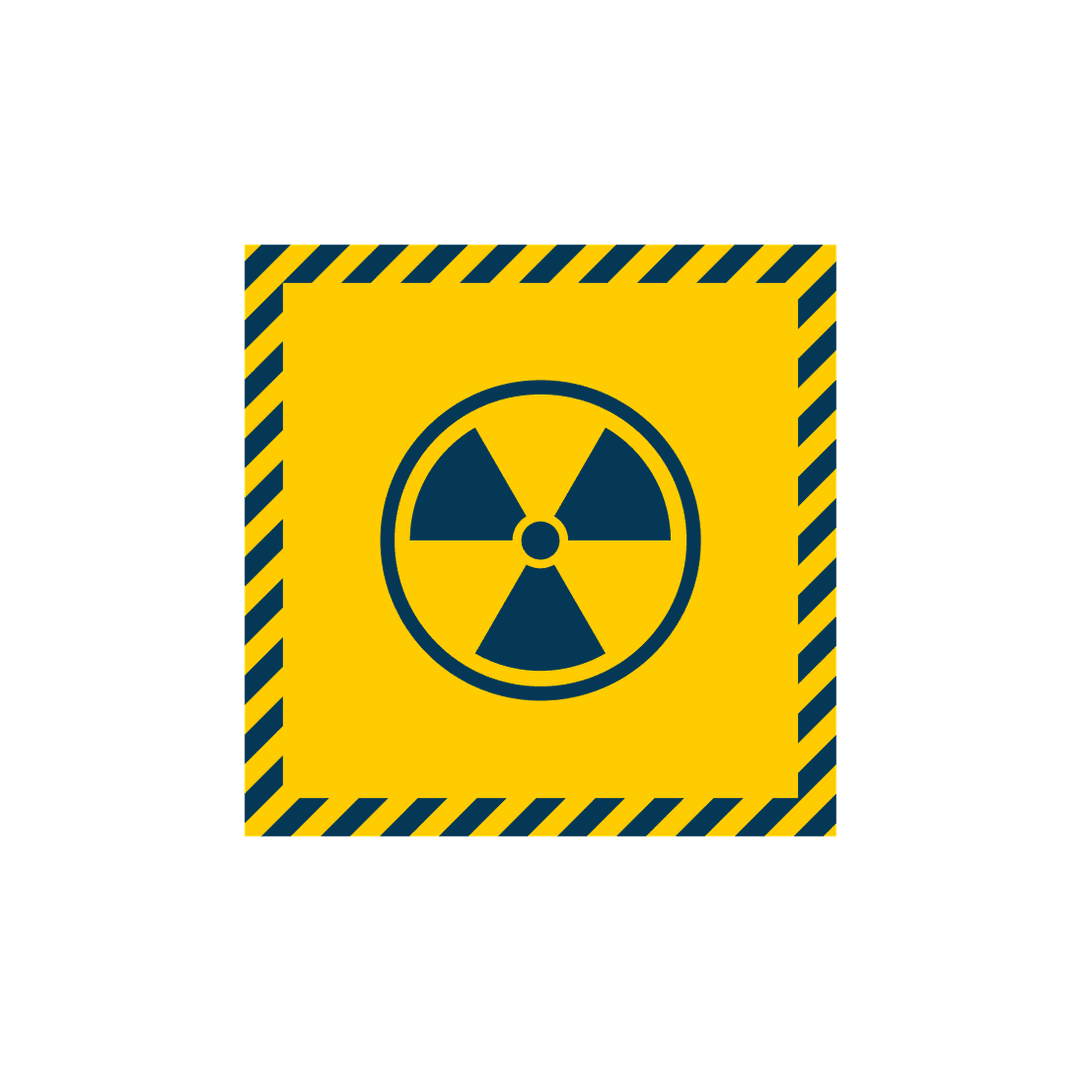 Yellow Radiation Hazard Warning Sign PNG