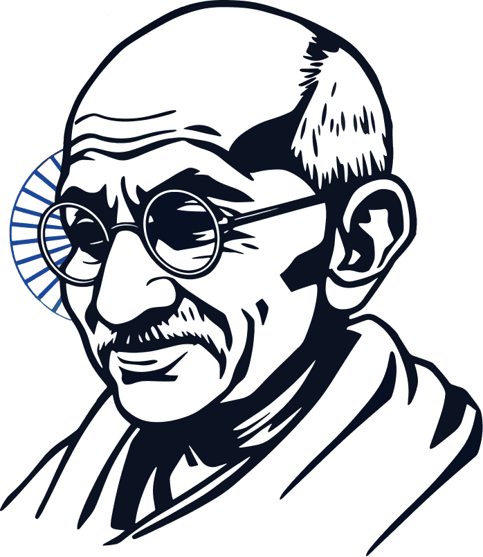 Gandhi Portrait with Ashoka Chakra