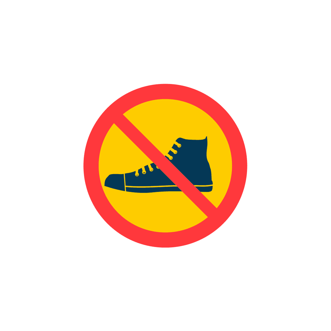 No Sneakers Prohibition Icon
