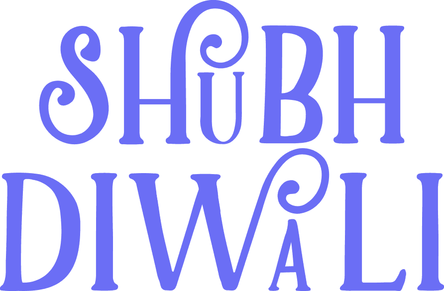Shubh Diwali Modern Typography PNG