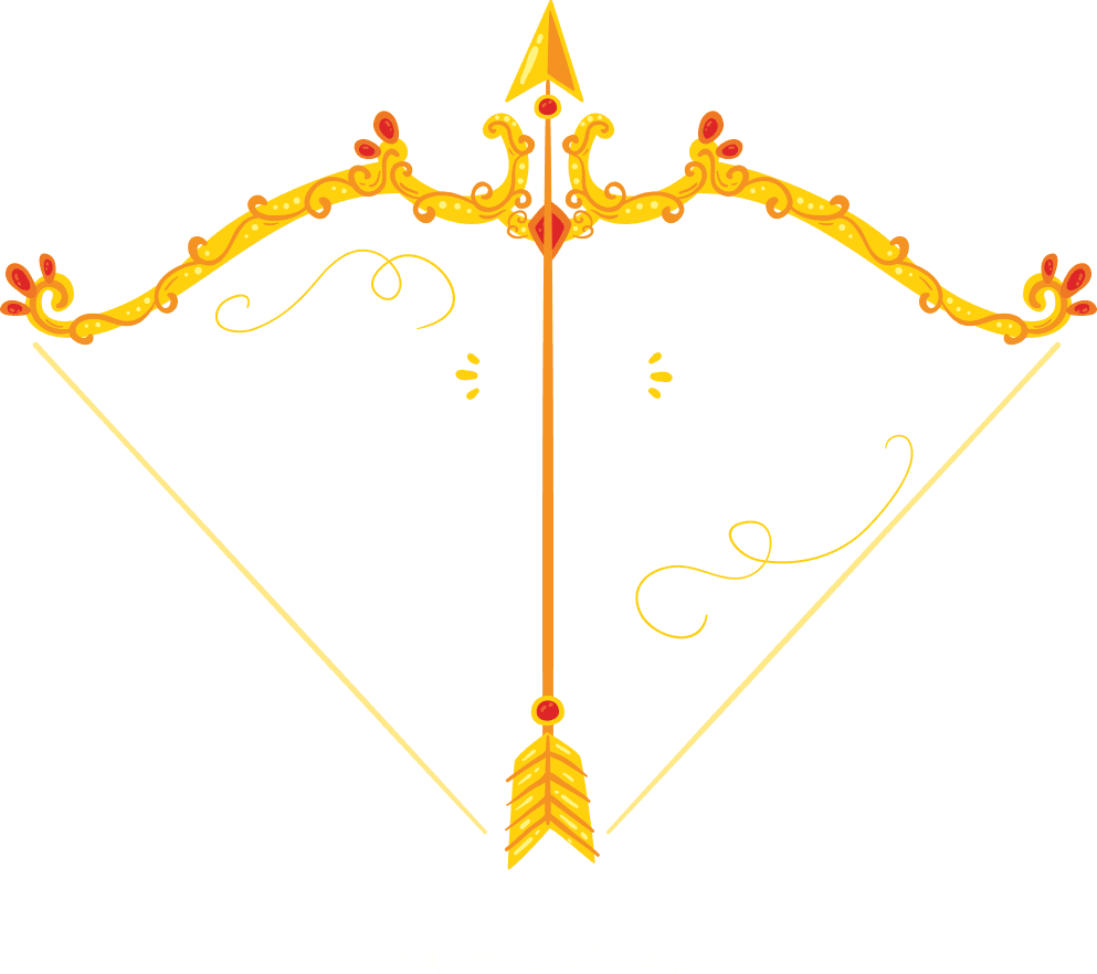 Golden Bow & Arrow PNG