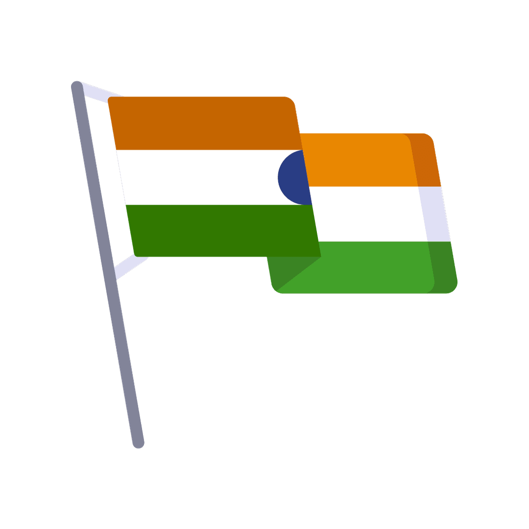 Dual Indian National Flag Illustration