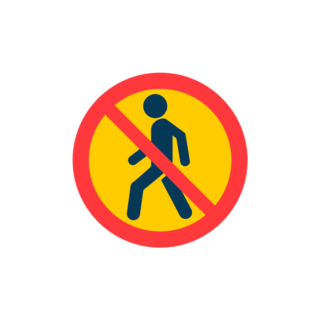 No Pedestrian Access Symbol