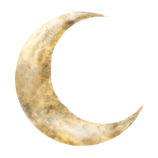 Vintage Textured Crescent Moon Illustration PNG
