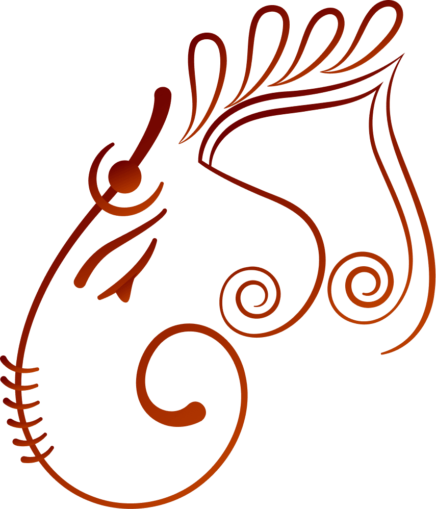 Red-Brown Ganesh PNG