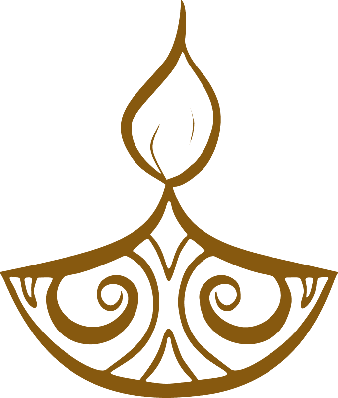 Traditional Vector Diya Lamp PNG