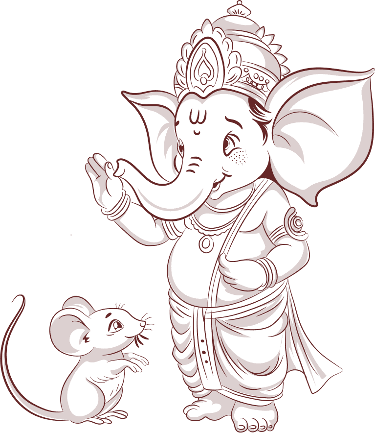 Ganesh with Mushak PNG