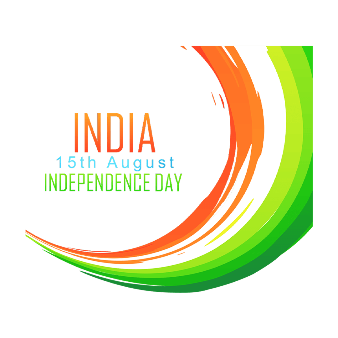 India 15th August Independence Day Brushstroke Graphic