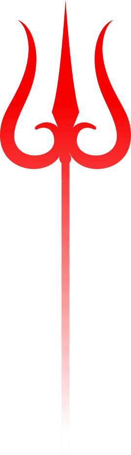 Red Trishul Illustration PNG