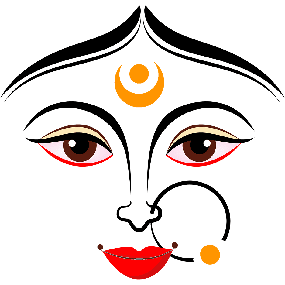 Maa Durga Face PNG